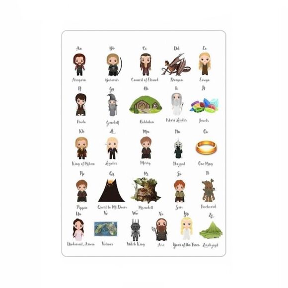 Lord of the Rings Alphabet Magnet - Picture 1 of 6